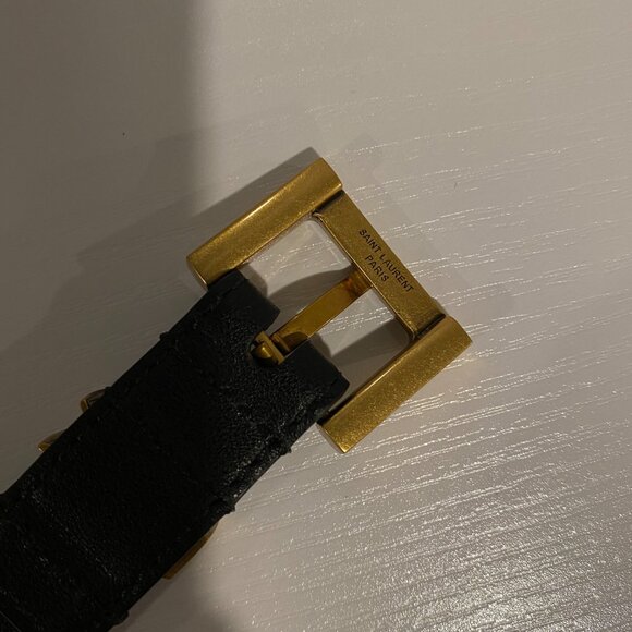 YSL NARROW MONOGRAM BELT - Picture 3 of 6